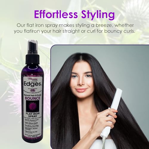Hicks Edges Flat Iron Spray para rizos con brillo y protección miniatura 2