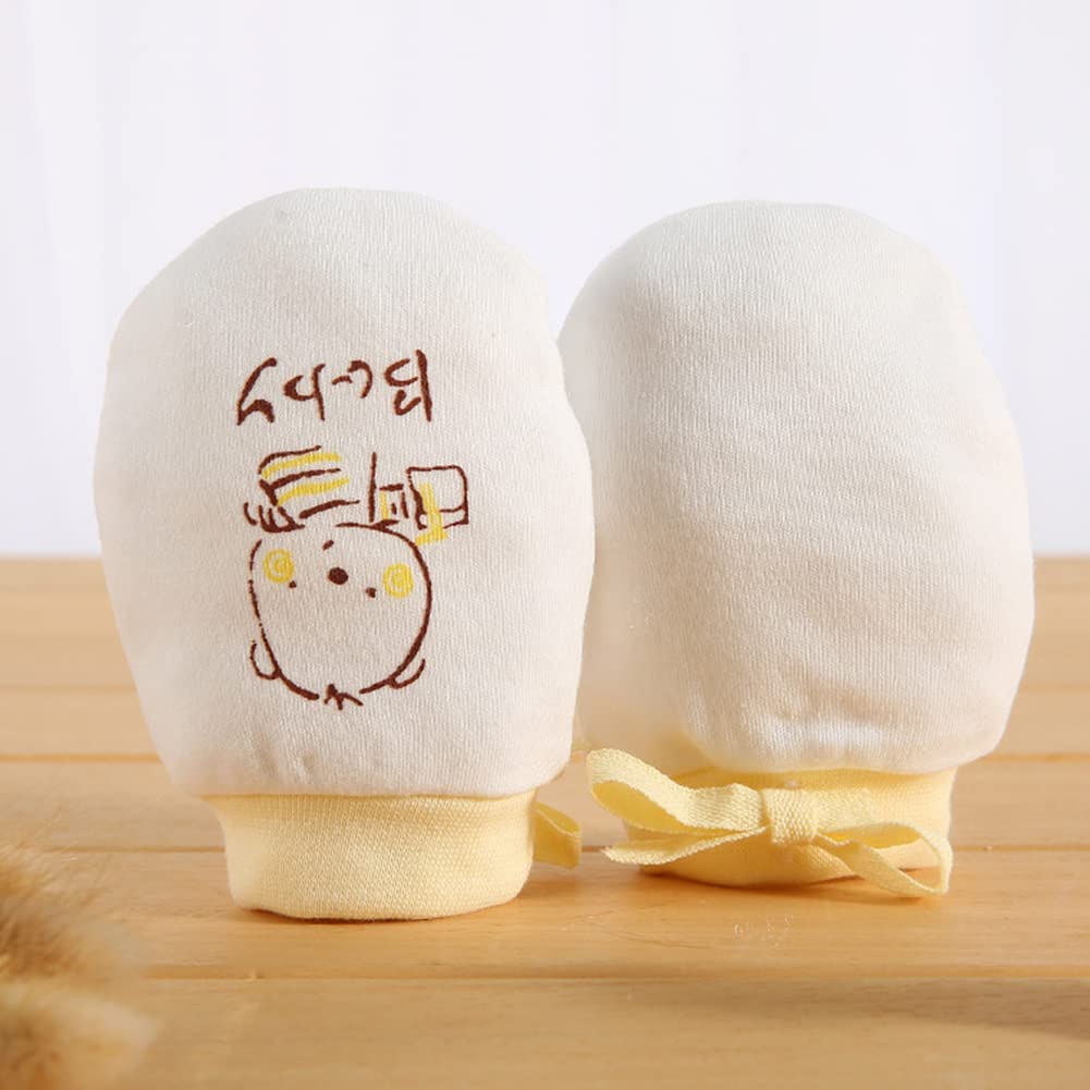 Set 3 Guantini Antigraffio Neonati | 100% Cotone, Lavabili, Made In EU Per Bambini 0-3 Mesi