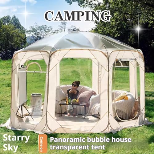 Garden Dome Igloo, Outdoor Igloo Dome voor de winter, Garden Bubble Tent House Grote verwarmde tenten voor Outdoor Winter Party, Weerbestendige Greenhouse Verwarmde Iglo Acht zijden - Afbeelding 6