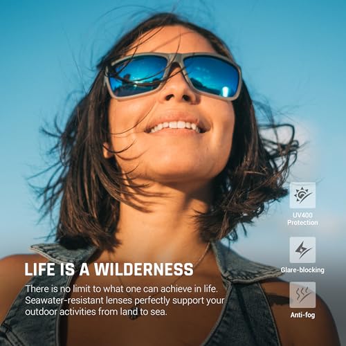 Image of TOREGE Polarized Sports Sunglasses for Men and Women Cycling Running Golf Fishing Sunglasses TR26