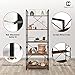 CAPHAUS 6 Tier Bookshelf, 24 Inch Width Free Standing Shelf, Bookcase Shelf Storage Organizer, Industrial Book Shelves for Home Office, Living Room, Kitchen, Rustic Oak Vintage Shelves & Metal Frame