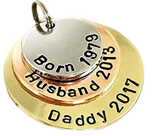 Antiquestreet Beautiful Stylish Brass Born,Husband,Dady Date Customized Key Chain Gift, Gold
