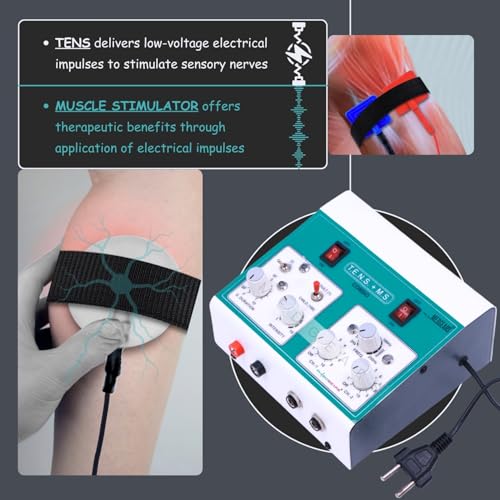 Image of Tens And Muscle Stimulator Combo Electro Therapy Mini Muscle Stimulator Tens Machine for Physiotherapy for Back Pain Relief with One Year (Electrode Pads)