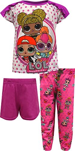 Komar Kids Girls LOL Surprise Pretty in Pink 3 Piece Pajama