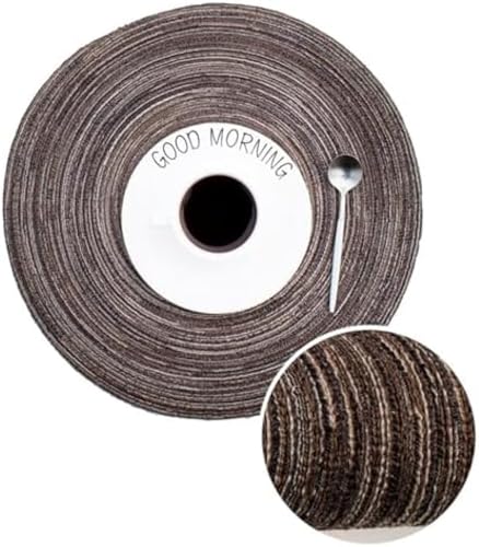 Sets de table ronds thermorésistants et antidérapants 36 cm durables en polyester