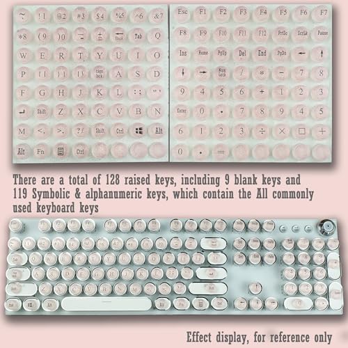 Elevadores para Teclas de Teclado para Uñas Largas, 128 Piezas Rosa miniatura 3
