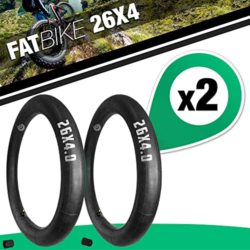 MOOVMOOV 26x4.0 Inner Tube - Pack of 2 - for Fat Bike MTB Wide Tyres - Sizes 26x4.0 (98-559, 100-559, 102-559) - Extra Wide Wheel - Image 2