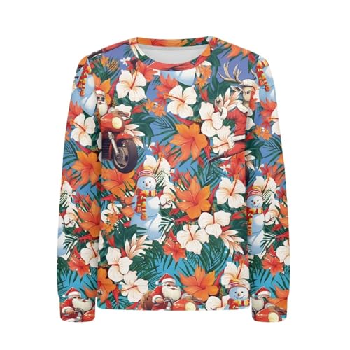 Modysero Regular Loose Fit Long Sleeve Boys Girls Christmas Hoodie Novelty Pattern Pullover Sweatshirts for Kids