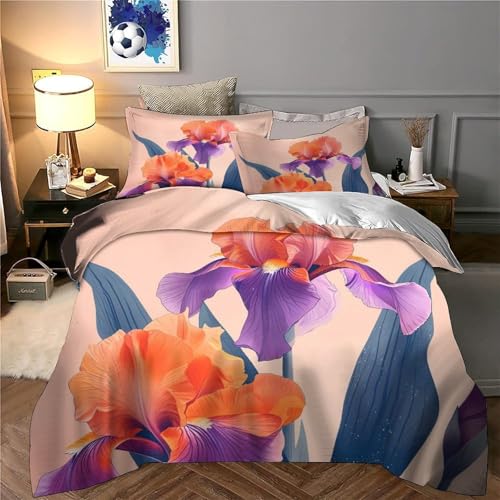 Parure de lit orchidée 3D en microfibre premium douce 200x200