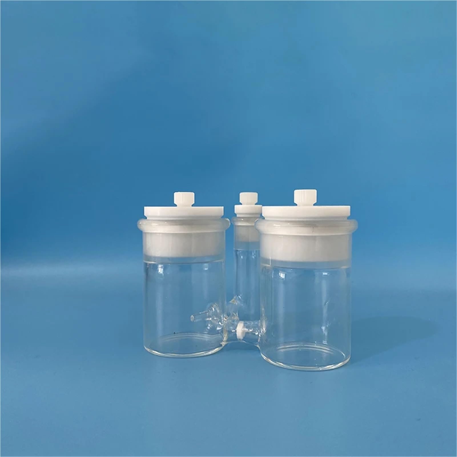 sujeniir Three Port H-Type electrolytic Cell 50ml Sealed/Three Electrode Non Sealed Sand core electrolytic Cell(250X250X30ml)