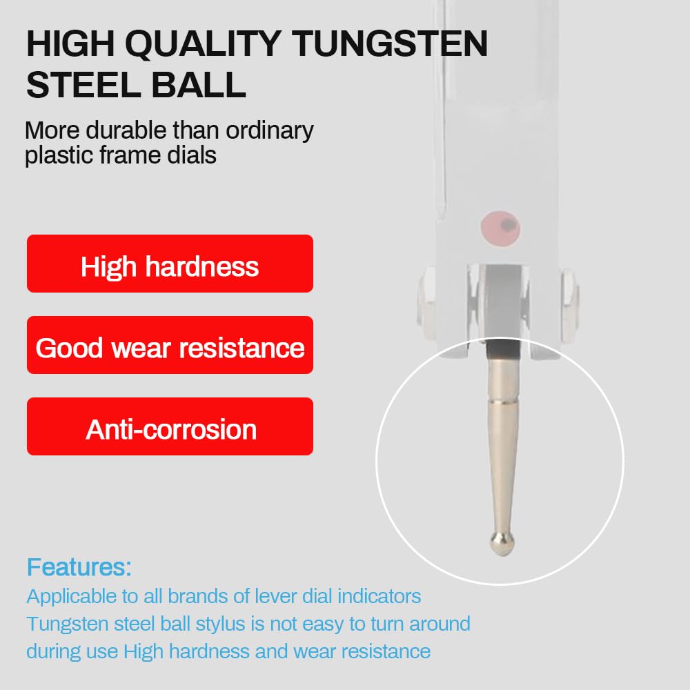 Indicatore di Test del Quadrante, Calibro DTI 0-0,8 mm, Precisione 0,01 mm per Misurazioni ad Alta Precisione con Regolazione a 240°, Design Completamente Chiuso