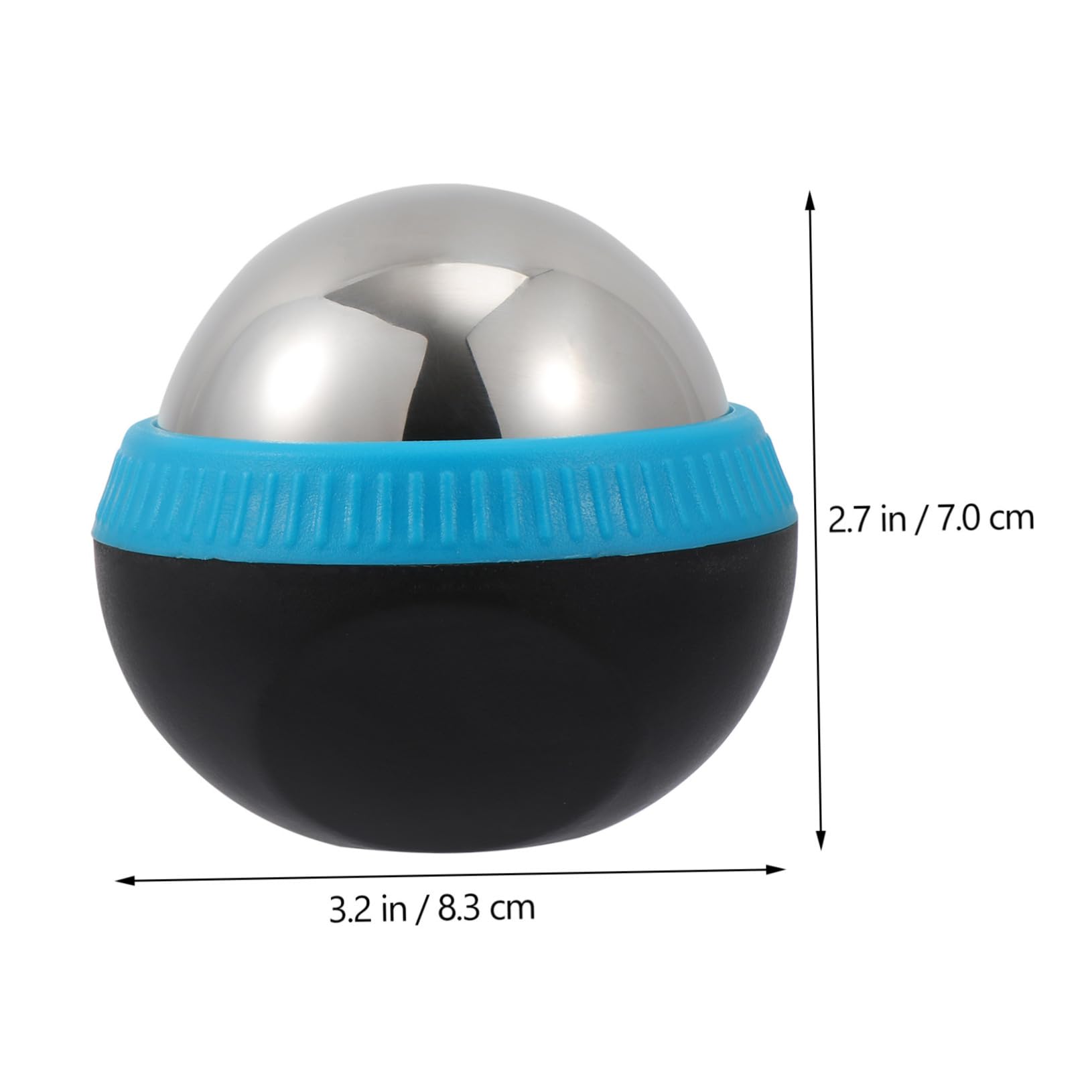 Balle de Massage Musculaire 1pc en Acier Inoxydable Bleue