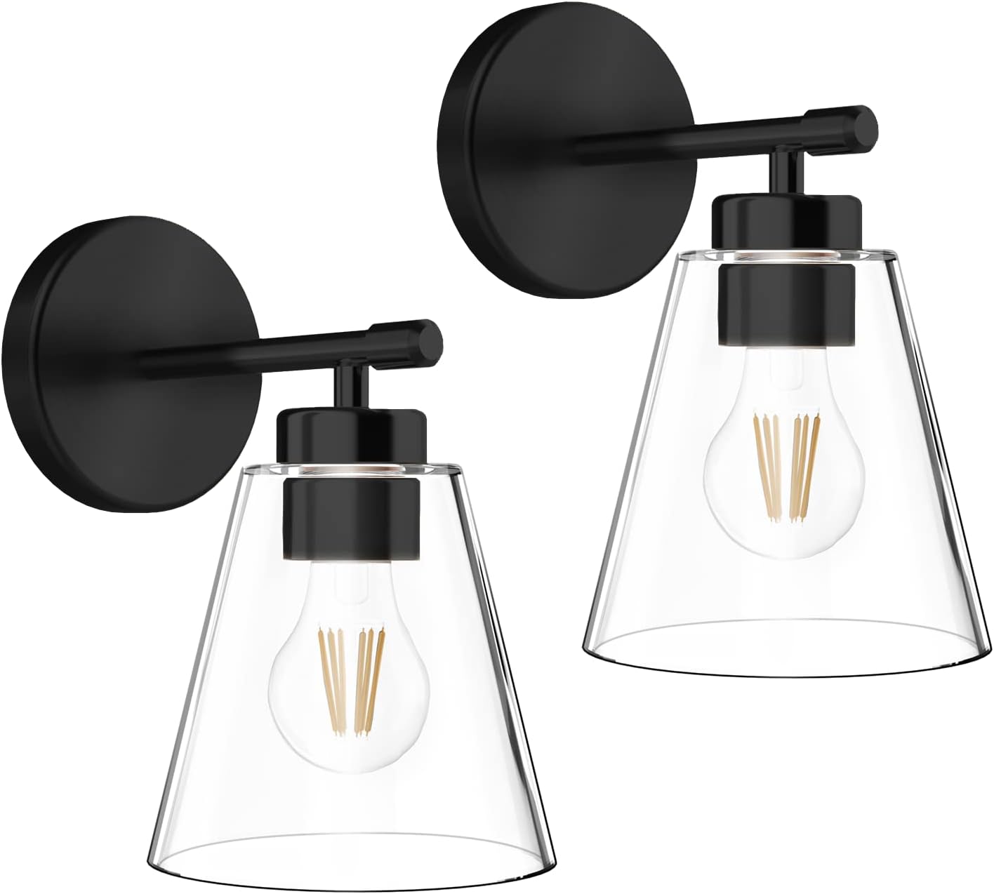 Hamilyeah Black Bathroom Sconces Wall Lighting, Farmhouse Wall Sconces ...