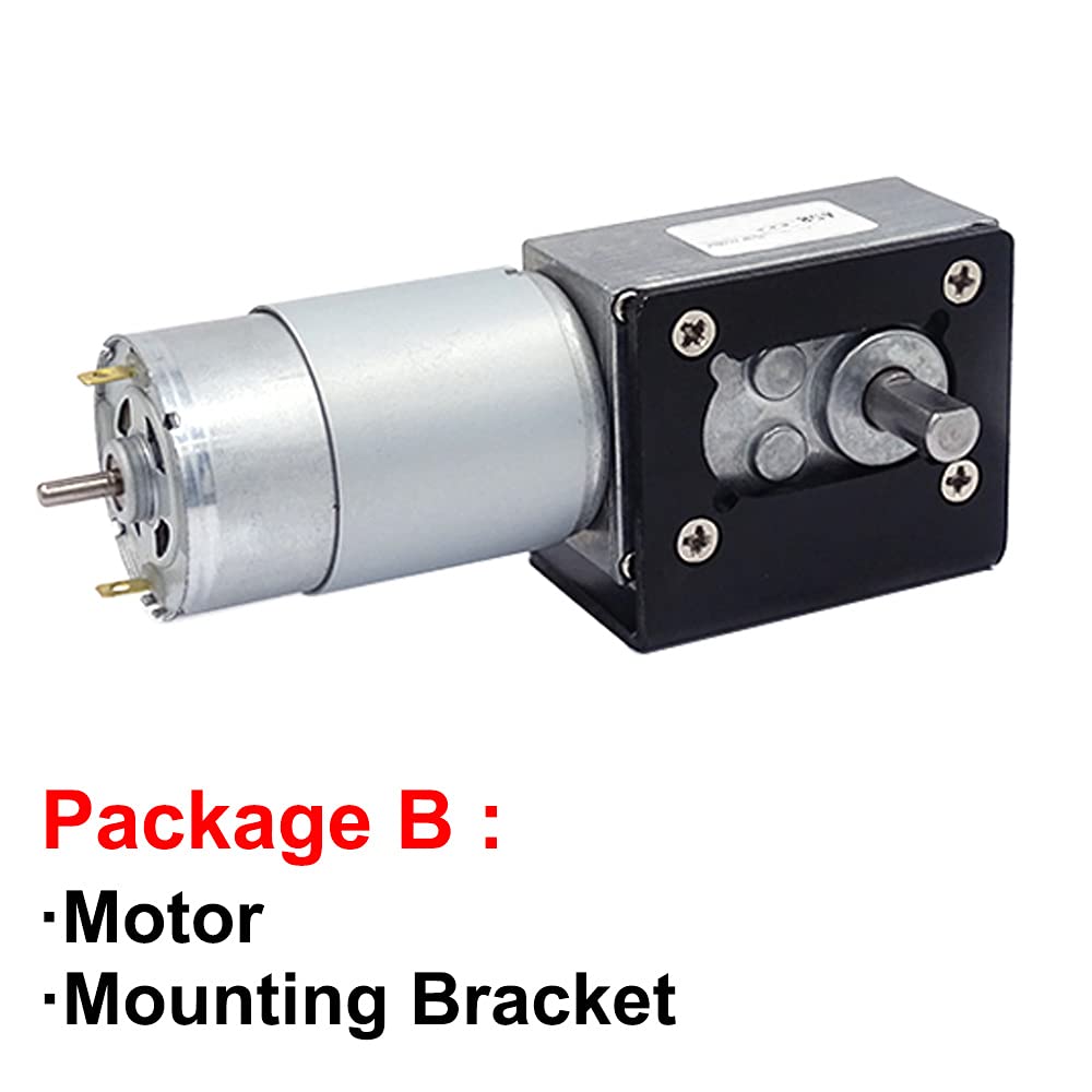12-V-24-V-Hochleistungs-Gleichstrom-Schneckengetriebemotoren mit hohem Drehmoment und hoher Drehzahl im Gleichstrommotor mit selbsthemmender einstellbarer Drehzahl von 12 bis 470 U/min ( Size : 12v 47