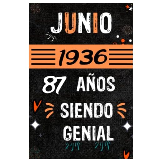CUADERNO, JUNIO 1936, 87 AÑOS SIENDO GENIAL: Regalo de 87 cumpleaños para mujeres y hombres, ideas de 87 cumpleaños... un cumpleaños... divertido, ... regalo de 87 cumpleaños para él/ella.