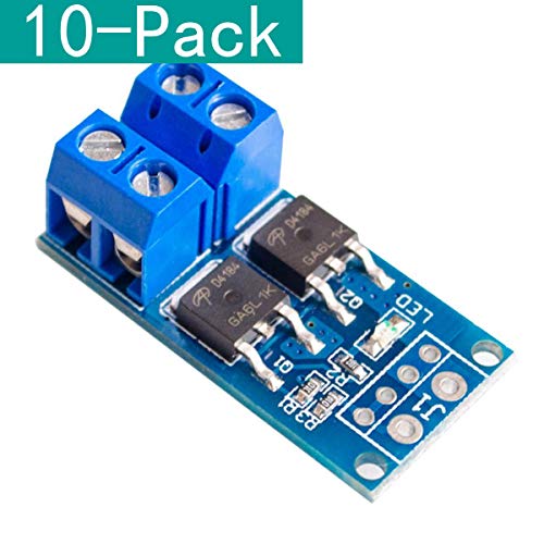 YOUMILE 10er Pack 15A 400W MOS FET Auslöseschalter Antriebsmodul PWM Regler Bedienfeld Cover