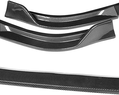 3PCS Front Bumper Lip Kit fit for compatible with 2019-2023 Lexus ES300H ES350, Sport-Style Splitter Trim Protection Spoiler, Air-Dam-Chin-Diffuser (Carbon Look)