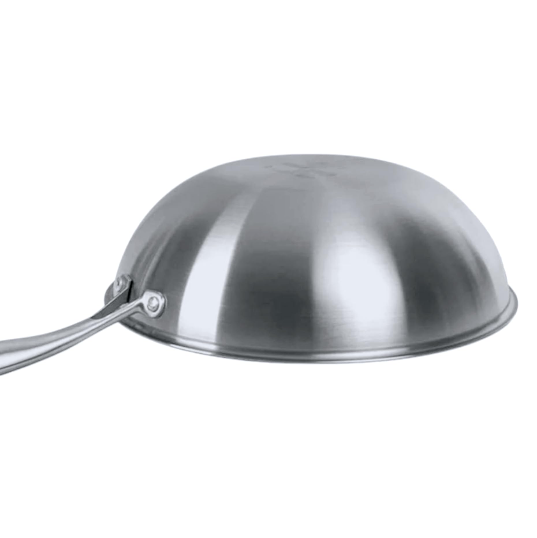 KLAUS Wok 28 cm en Inox inoxydable haute qualité Tous Feux Dont Induction | Cuisson Saine et Homogène | Facile à Nettoyer