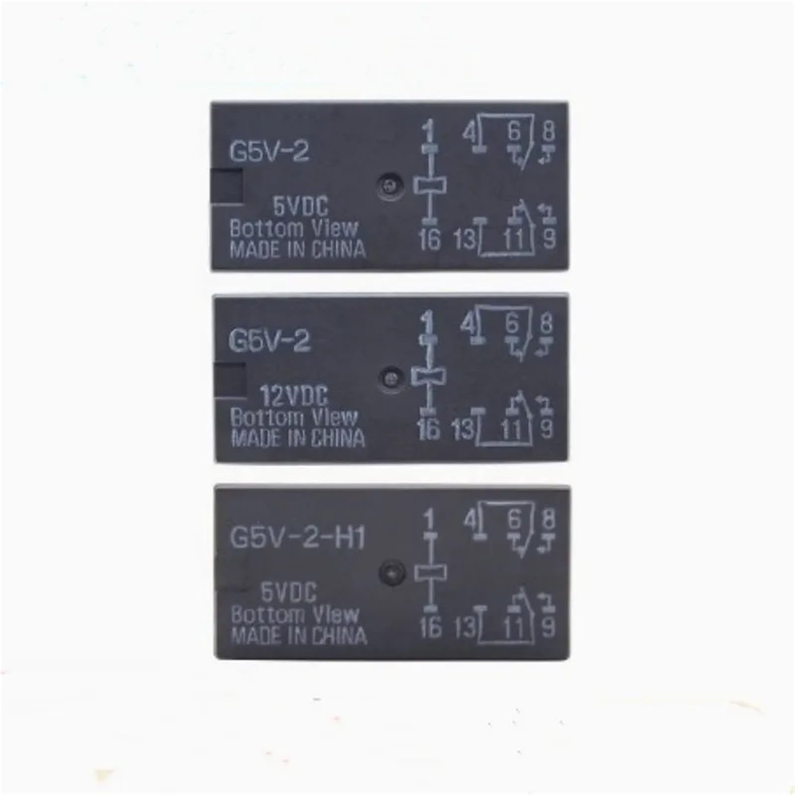 Relais G5V-2-12VDC 5V 24V, lot de 5 interrupteurs miniatures pour composants PCB - 2