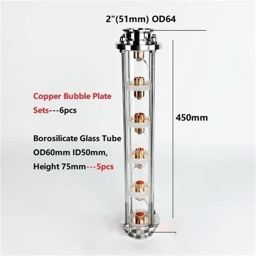 1 Satz Cu Blasenplatten Kolonnenbaugr. 2Zoll SS304 Flansche Glaslinse