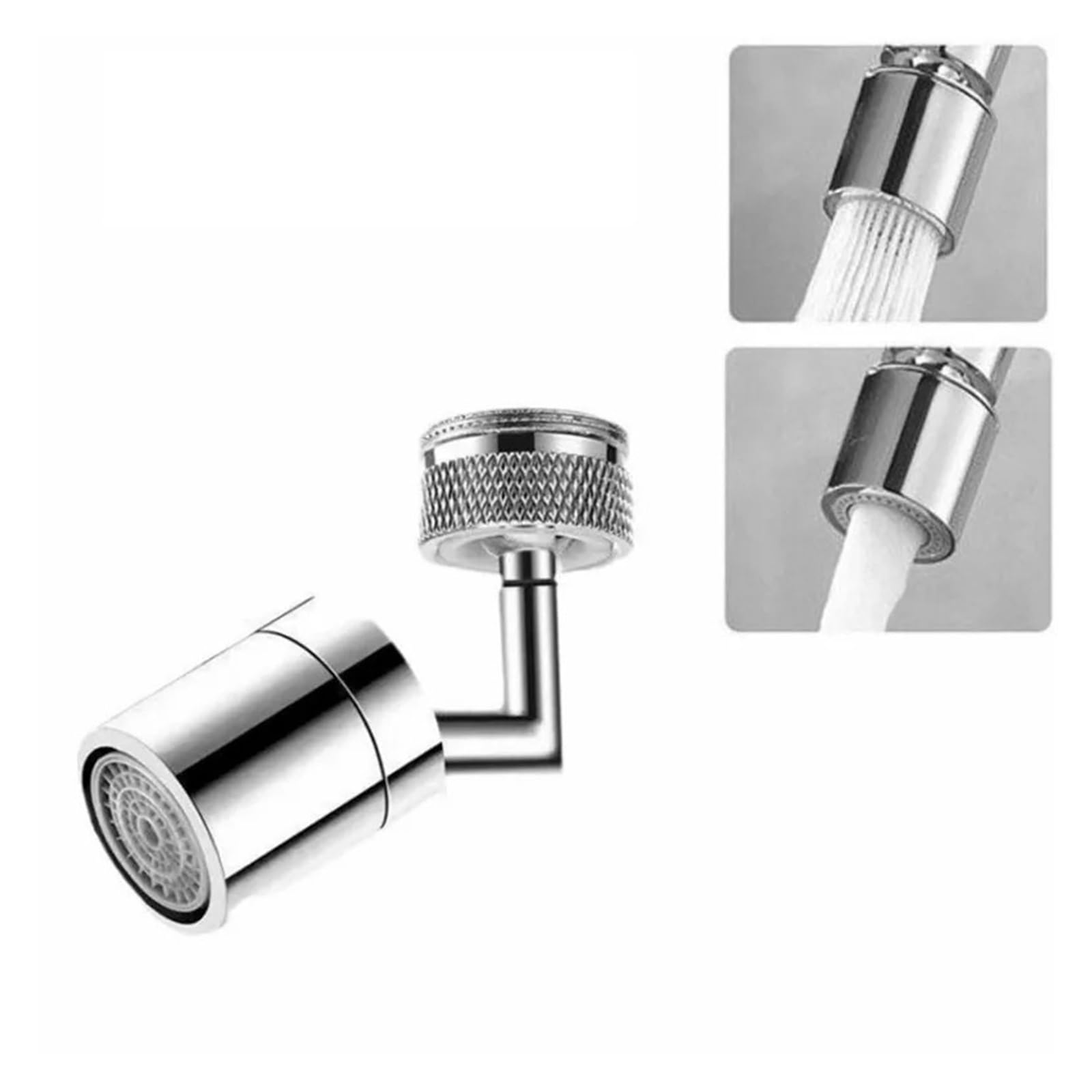 Stainless Steel 720°Rotation Faucet Extender Universal Splash-Proof Saving Sprayer(Silver)