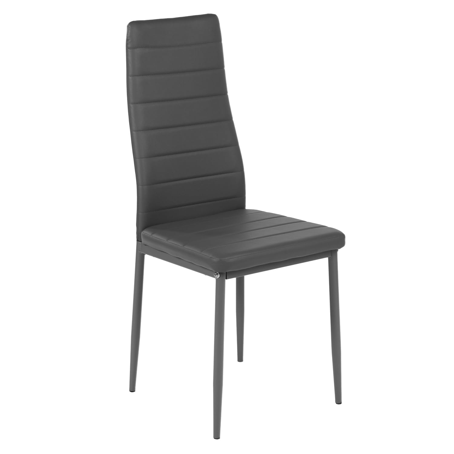 Ensemble Table à Manger Rectangulaire 110 cm avec 4 Chaises, Similicuir Gris, pour Petit Espace Cuisine Salle à Manger et Salon (Chêne + Gris)