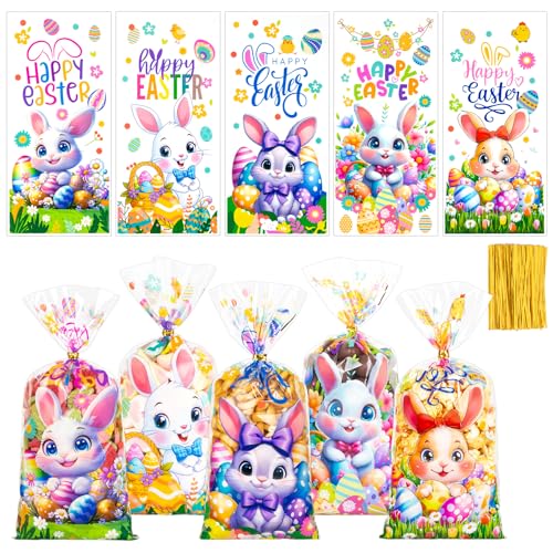 GIFOHAPY 100 Pcs Easter Treat Bags