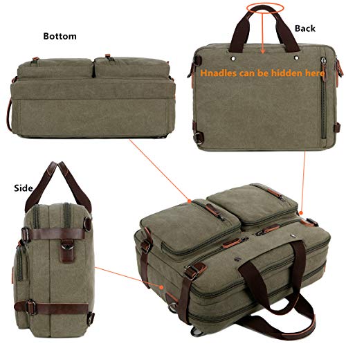 BAOSHA-Convertible-Briefcase-Backpack-17-Inch-Laptop-Bag-Case-Business-Briefcase-HB-22-Amy-Green