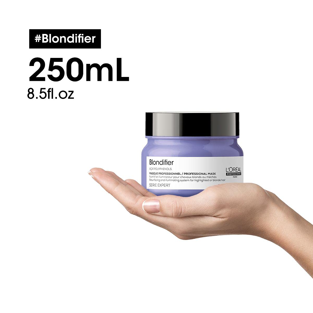 L'Oréal Professionnel, Mascarilla Reparadora e Iluminadora para Pelo con Mechas o Rubio, Blondifier, 250ml