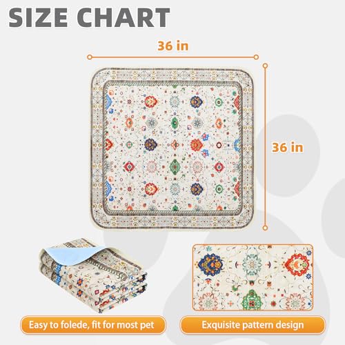 Image of KOOLTAIL Washable Pee Pads for Dogs, 2 Pack Super Absorbent Reusable Puppy Training Pads Waterproof, Nonslip and Leak-Proof Dog Pee Pads, Large Pet Mats Whelping Pads for Floor, Crate, Couch 36 inchx36 inch