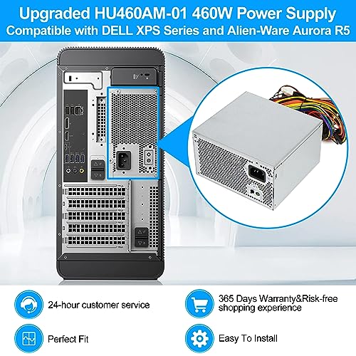 Image of S-Union Upgraded HU460AM-01 WC1T4 D460AM-03 460W Power Supply Compatible with Dell XPS 8930 8920 8910 8900 8700 8300 8100 Power Supply,Replace DPS-460DB-15 AC460AM-01 L350AM-00 WY7XX Power Supply