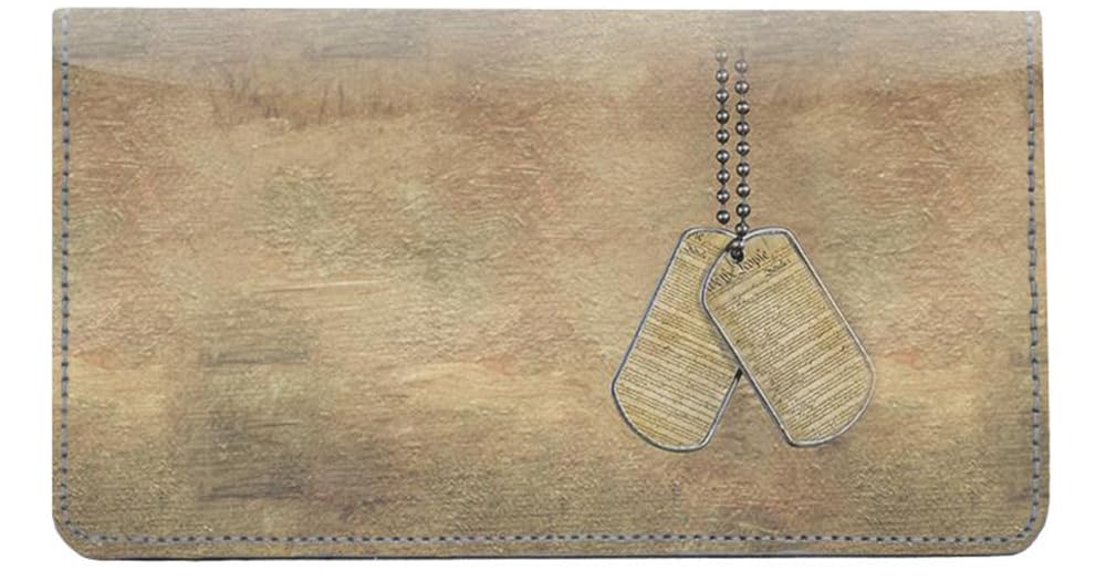 123 Cheap Checks Military Grunge Designer Checkbook Cover, with Credit Card Slots and Pen Loop