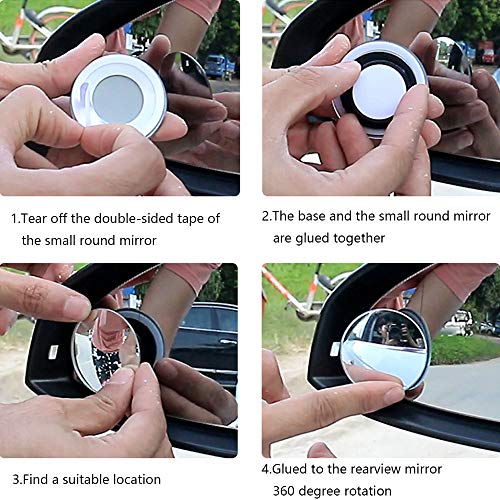 Specchio Laterale Punto Cieco, 2 Pezzi, HD, Tondo