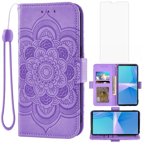 Étui Sony Xperia 10 III femme élégant rose avec verre trempé protecteur