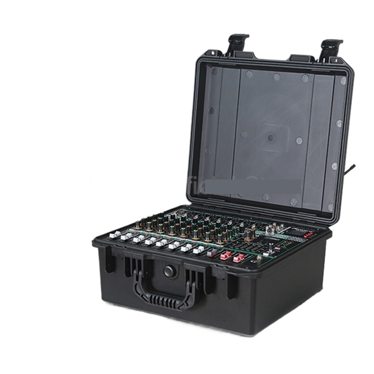 Mezclador profesional de 8 vías con amplificador potencia, micrófono, paquete sonido Bluetooth alta for presentaciones en escenarios al aire libre el hogar Música en vivo