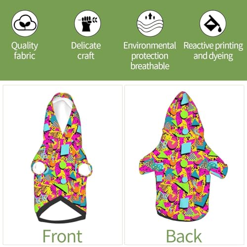 Suéter con capucha retro para perro talla XL miniatura 5