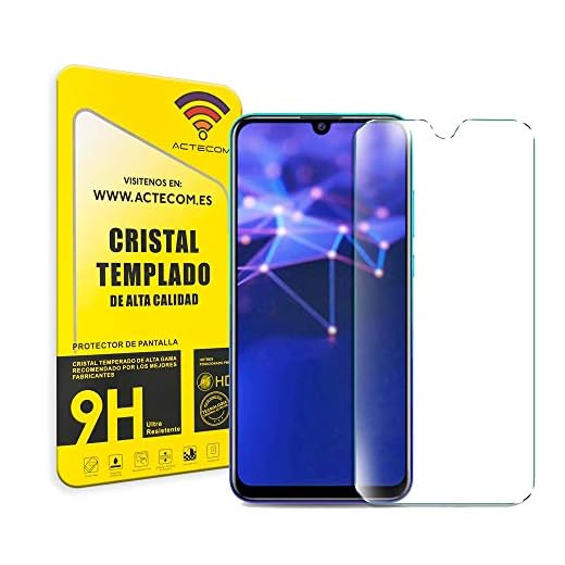 ACTECOM® PROTECTOR PANTALLA PARA HUAWEI P SMART 2019 CRISTAL VIDRIO TEMPLADO