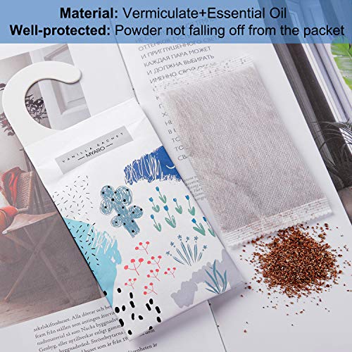 MYARO Large 12 Packs Vanilla Scented Sachets for Drawer and Closet with Hanger, Long-Lasting Sachets Bags Home Fragrance Sachet - Thumbnail 4