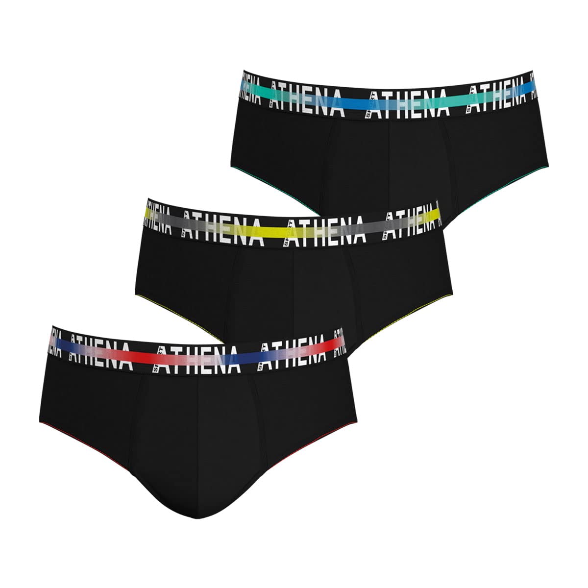 Athena Men's Endurance 24H LN39 Briefs, Noir/Noir/Noir, 3XL