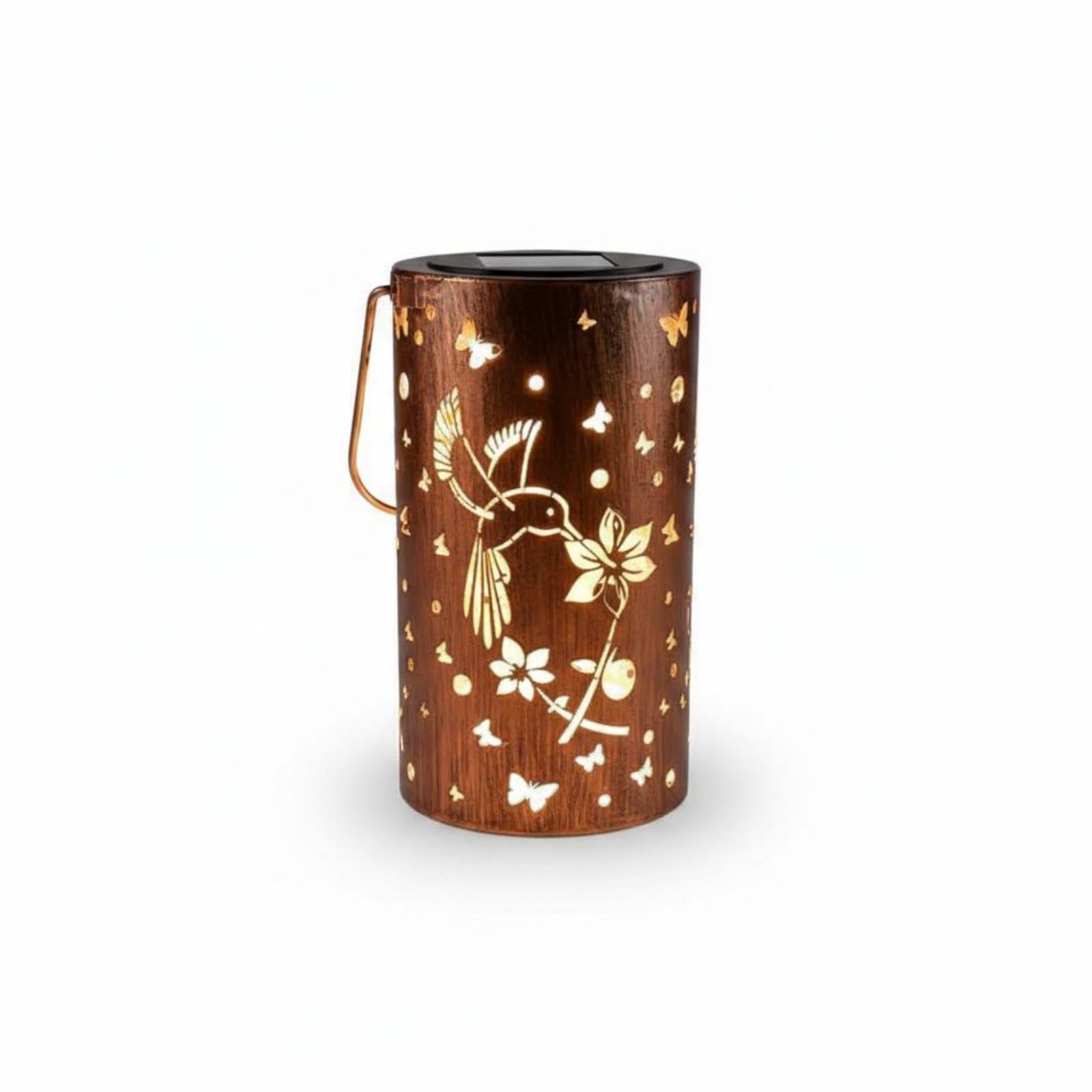 Hollow Pattern Solar Hanging Lantern Automatic on at Night Solar Lantern Waterproof Decorative Patio Lamp Warm Radiance for Camping, Garden, Balcony, Yard, Hummingbird-image-38