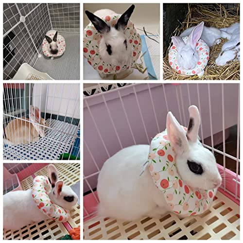 Image of Adjustable Rabbit Protection Cone Collar,Soft Pet Recovery Collar for Rabbits /Chinchilla /Guinea Pigs /Kittens After Surgery Wound Healing,Elizabeth Neck E-Collar for Small Animals (XS, Pink Cherry)