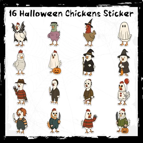 Save on 1000Pcs Halloween Chicken Stickers - Waterproof Vinyl Decals