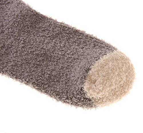 Image of Azue Fuzzy Warm Slipper Socks Women Super Soft Microfiber Cozy Sleeping Socks 6 or 5 Pairs
