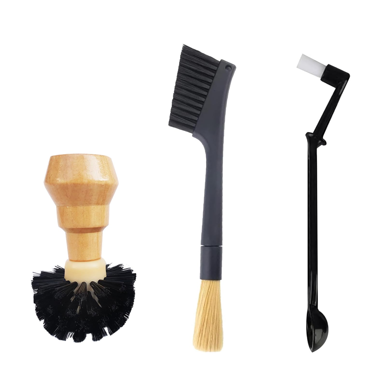 Supkeyer 3in1 Coffee Brush, Espresso Brush Coffee Cleaning Brush Coffee Filter Cleaning Brush,Suitable For Espresso Machine With Grinder For Coffee Grinder, Espresso Machine Cleaning Set., Large