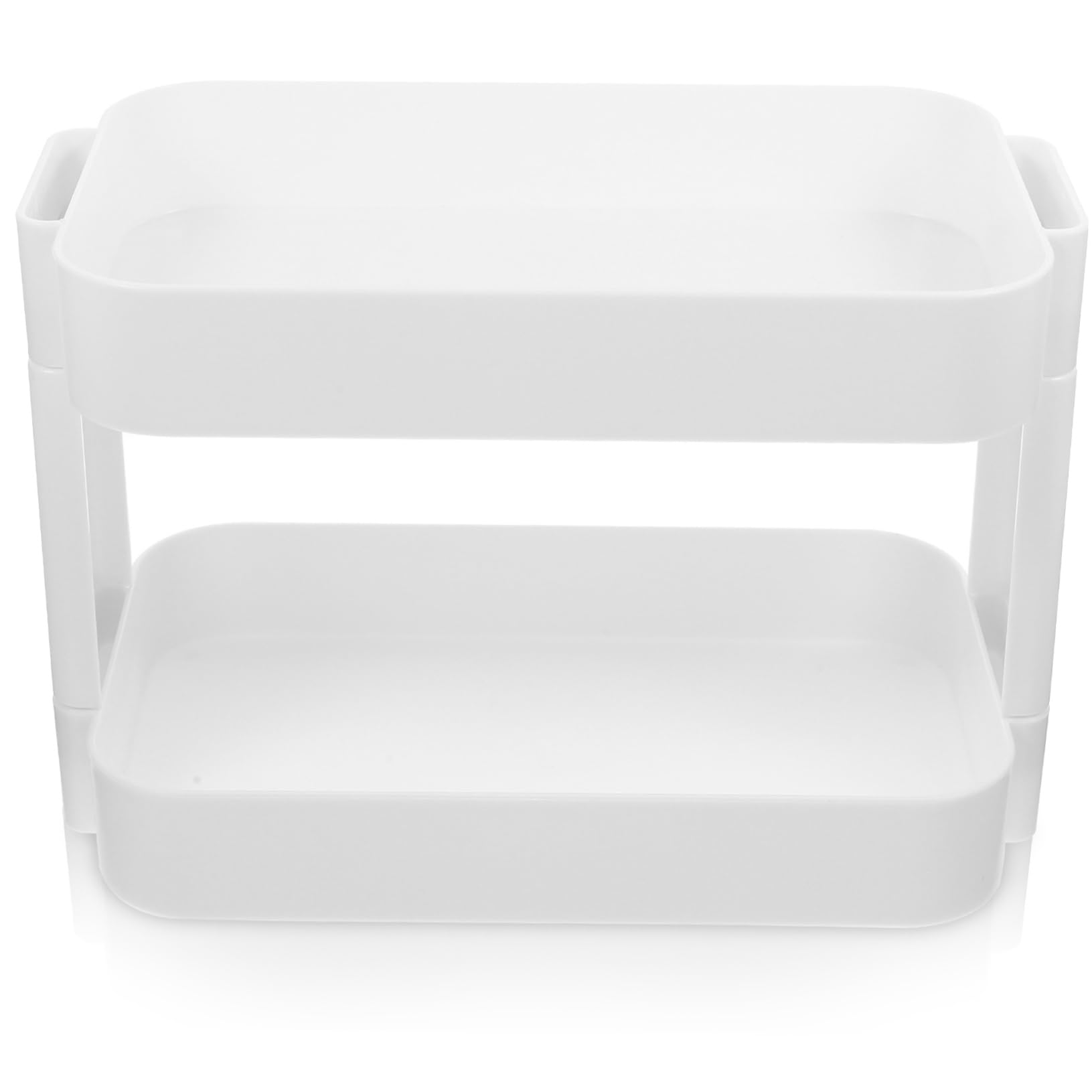 TOPBATHY 2pezzi Portaoggetti Multifunzione Doppio Per Cosmetici e Accessori Organizer Salvaspazio Per Bagno Ufficio e Scrivania Design Pratico e Sicuro Senza Spigoli Taglienti