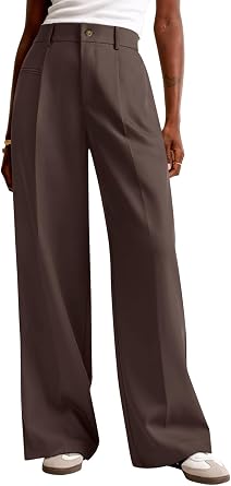 NIMIN Women Wide Leg Dress Pants High Waisted Work Trousers Business Casual Outfits 2026 Summer Palazzo Slacks with Pockets