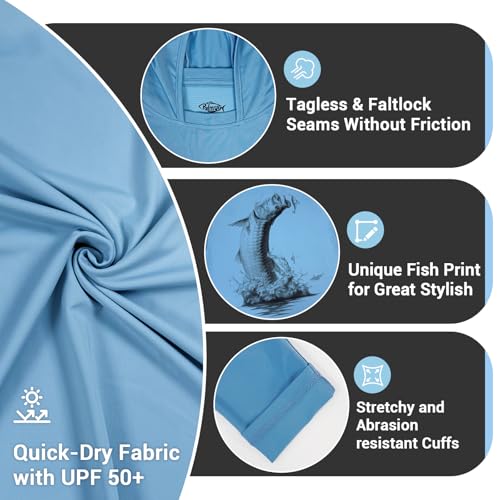 Palmyth Boys Fishing Shirt Youth Hoodie UPF 50+ Sun Protection Long Sleeve Hooded Shirts3