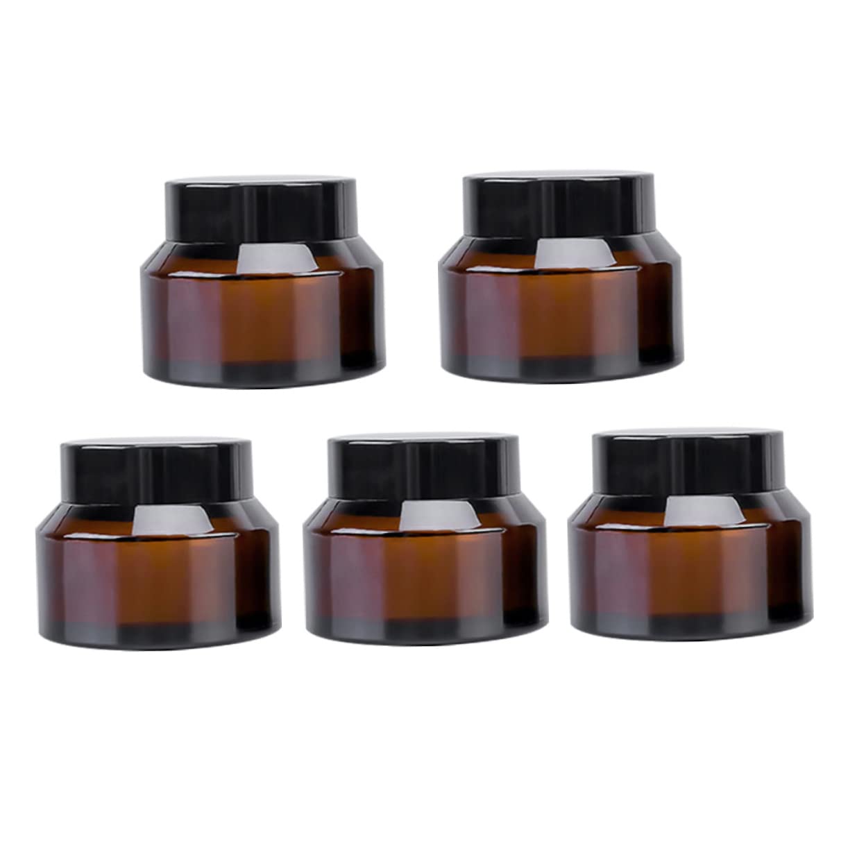 PACKOVE 5pezzi Bottiglie Viaggio Marrone Contenitori Per Crema e Occhi Vite Pratici Per Cosmetici e Lozioni
