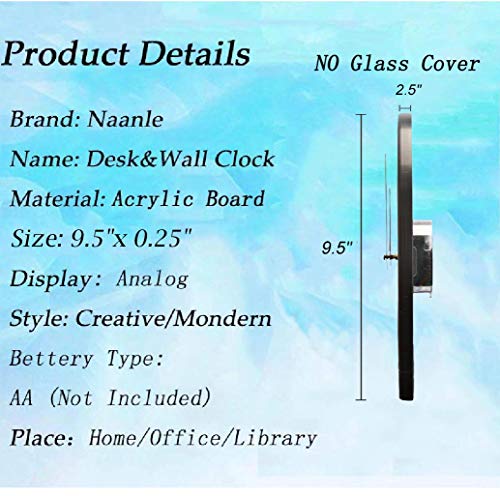 Naanle Vintage Mandala Pattren Round Wall Clock, 9.5 Inch Silent Battery Operated Quartz Analog Quiet Desk Clock for Home,Office,School - Image 2