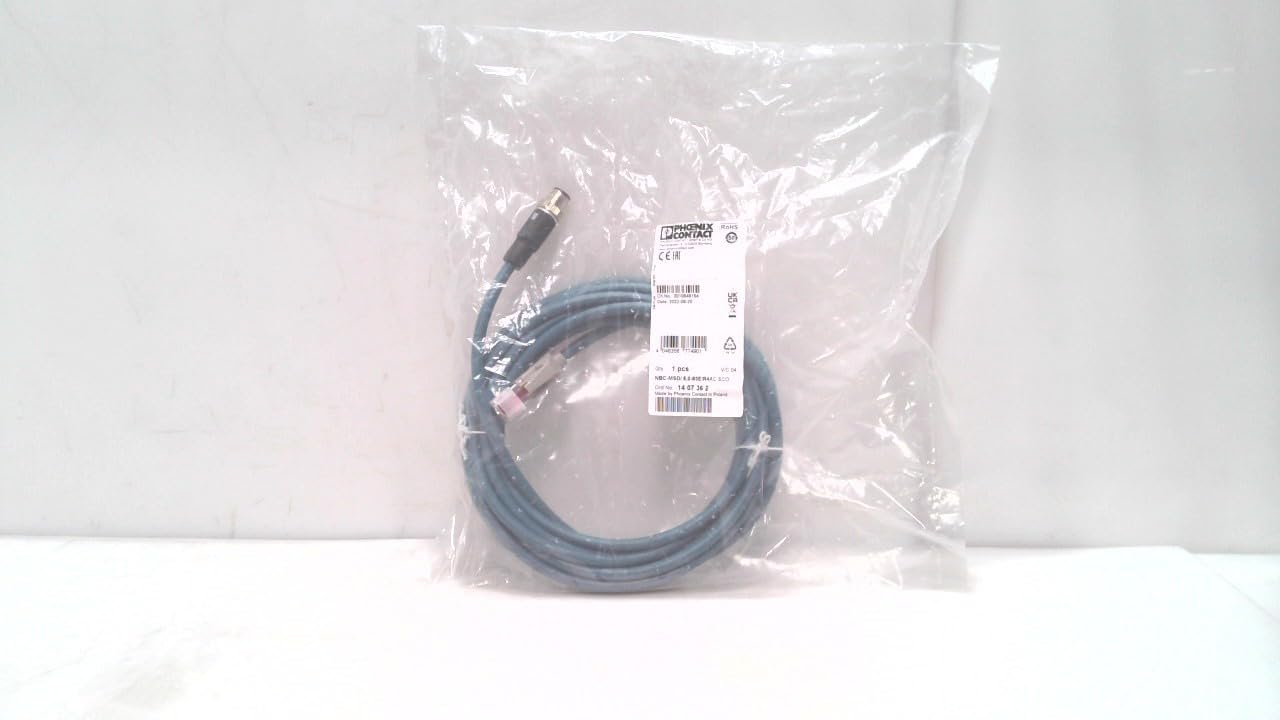 NBC-MSD/ 0 5-93E/R4AC SCO, Cable Assembly Ethernet 0.5m 26AWG M12 Circular to RJ-45 4 to 8 POS PL-PL